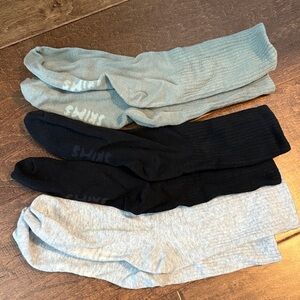 SKIMS Women's Black and Gray Casual Socks